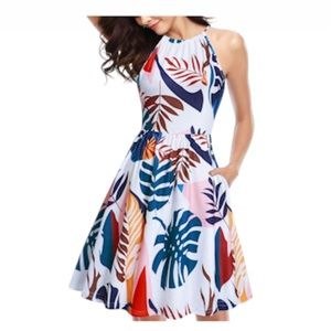 NEW🌟 KILIG Women Sundress Halter Neck Casual Dresses Sleeveless with Pockets
